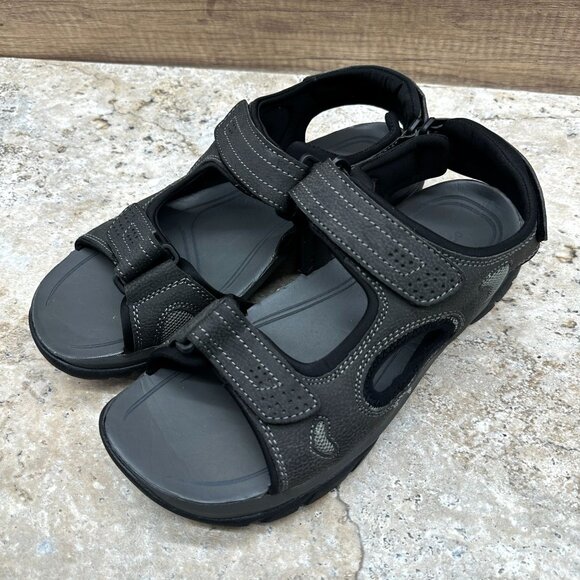 Dockers Mens Sandals Size 10M Charcoal Devon Gladiator Double Strap Outdoor - Picture 3 of 10